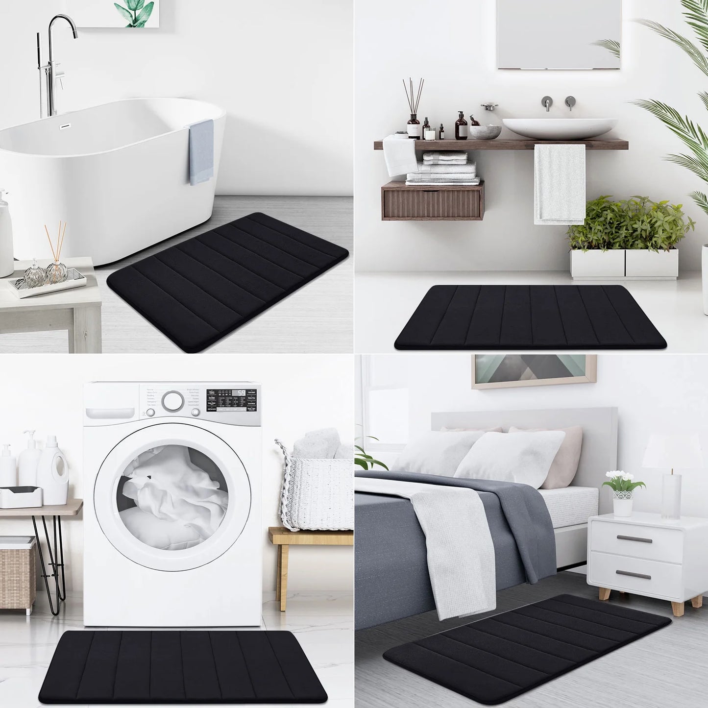 Memory Foam Bathroom Rug - Ultra Soft Absorbent Non-Slip