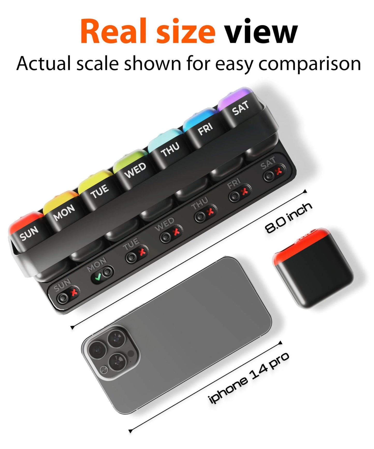 Weekly Pill Organizer with Reminder Switch - 7-Day Portable Medication Tracker