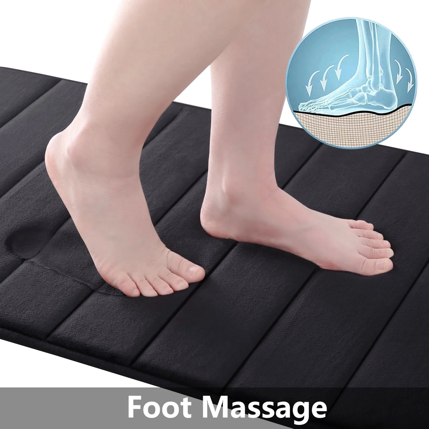 Memory Foam Bathroom Rug - Ultra Soft Absorbent Non-Slip