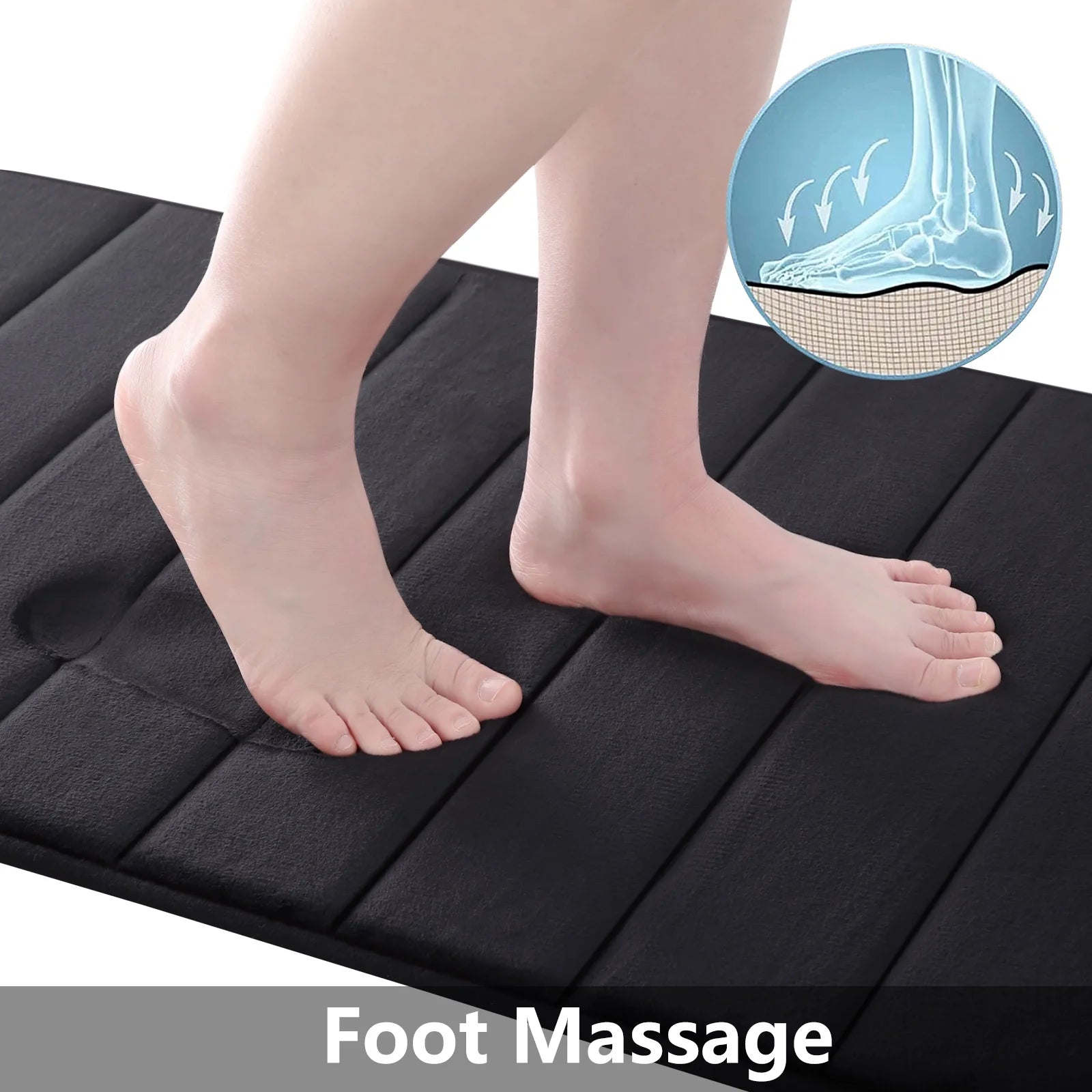 Memory Foam Bathroom Rug - Ultra Soft Absorbent Non-Slip