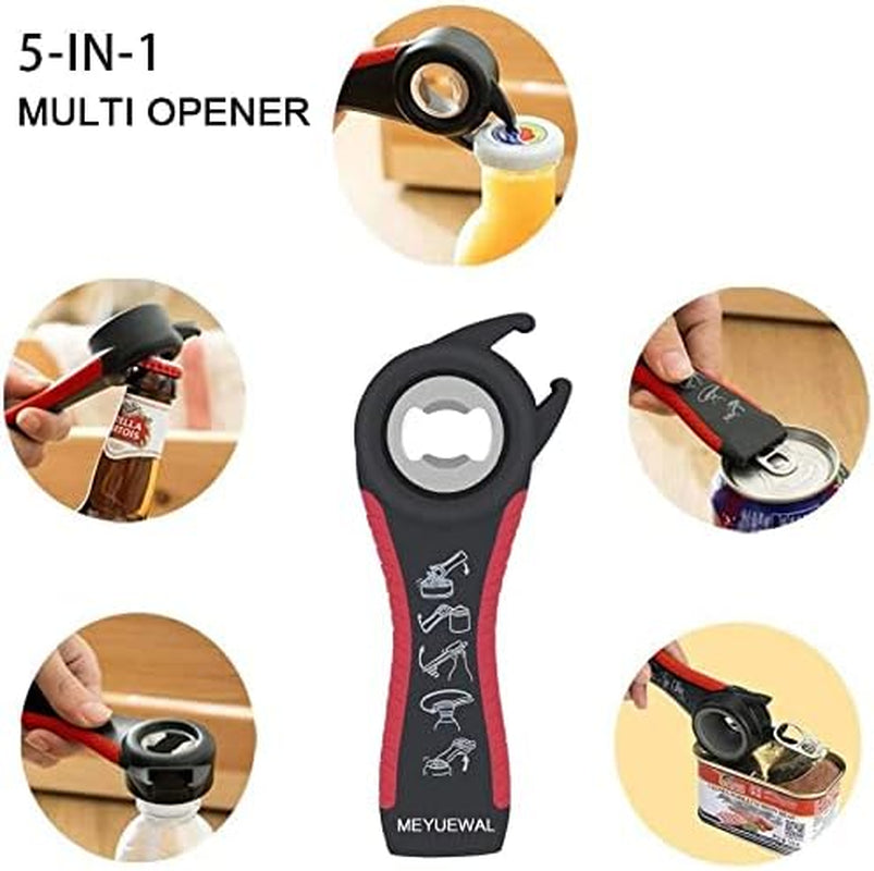 Multi-Size Jar Opener - 5-in-1 Easy Grip Tool for Weak Hands