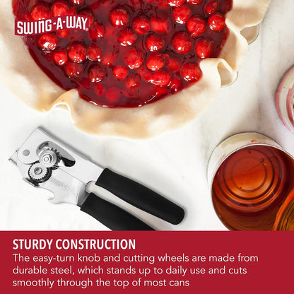 Classic Swing-A-Way Can Opener - All-Steel Manual Bottle Opener