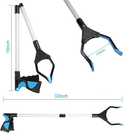 Heavy Duty Reacher Grabber Tool - 32" Folding Reach Aid for Easy Daily Living