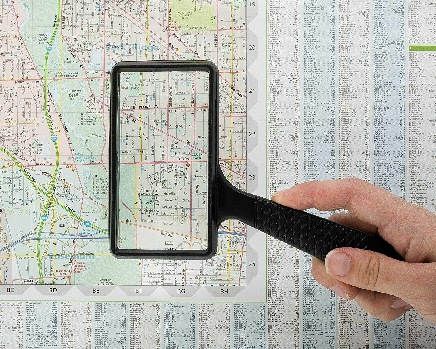 Handheld 3X Magnifying Glass with Optical Lens