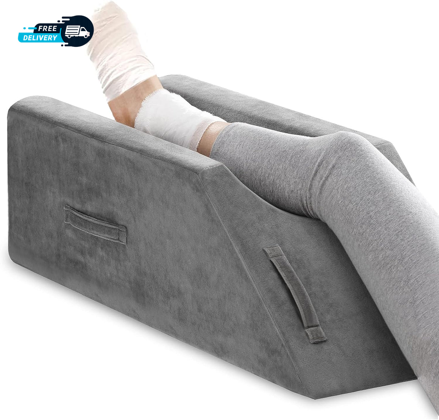 Memory Foam Leg Elevation Pillow - Wedge for Swelling & Circulation