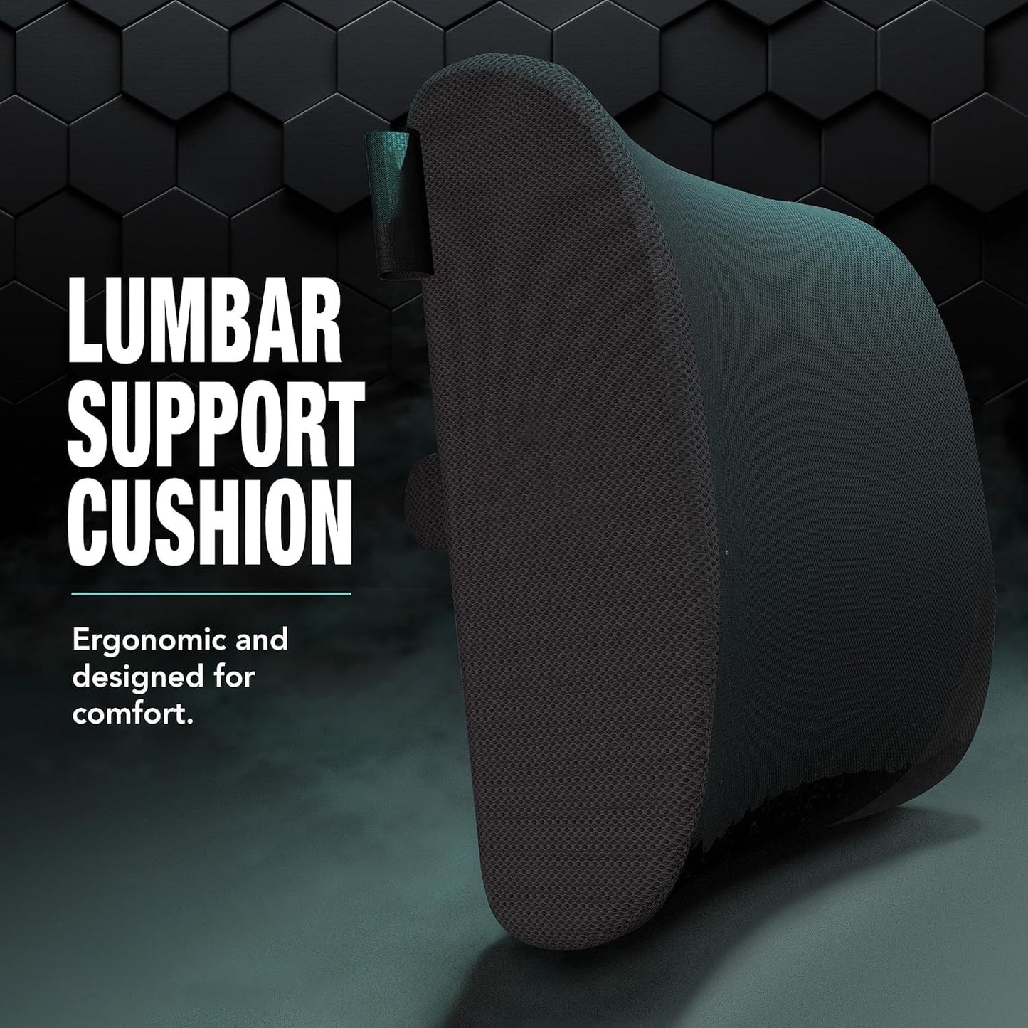 Memory Foam Lumbar Support Pillow - Back Pain Relief for Office & Car