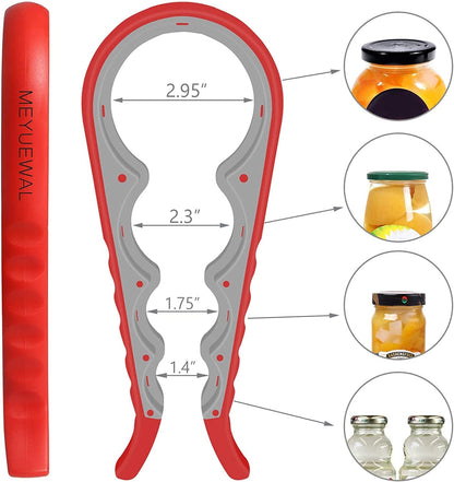 Multi-Size Jar Opener - 5-in-1 Easy Grip Tool for Weak Hands