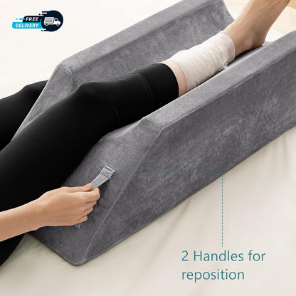 Memory Foam Leg Elevation Pillow - Wedge for Swelling & Circulation