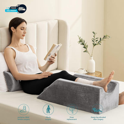 Memory Foam Leg Elevation Pillow - Wedge for Swelling & Circulation