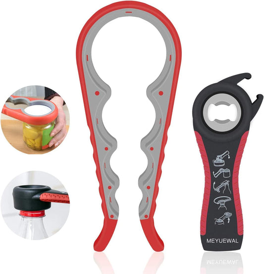 Multi-Size Jar Opener - 5-in-1 Easy Grip Tool for Weak Hands