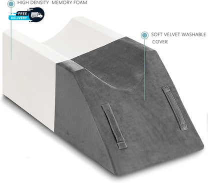 Memory Foam Leg Elevation Pillow - Wedge for Swelling & Circulation