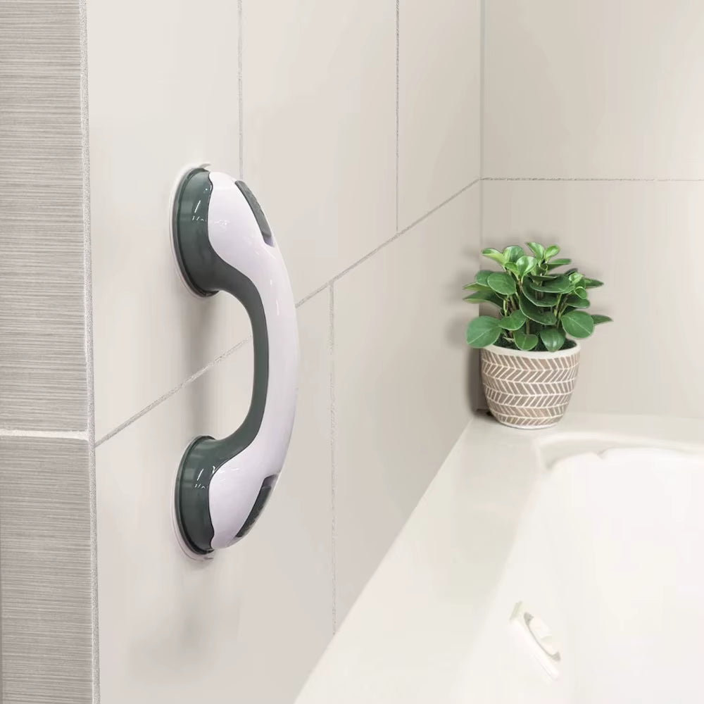 Suction Shower Grab Bars - 2-Pack Non-Slip Safety Handles for Bathroom & Tub